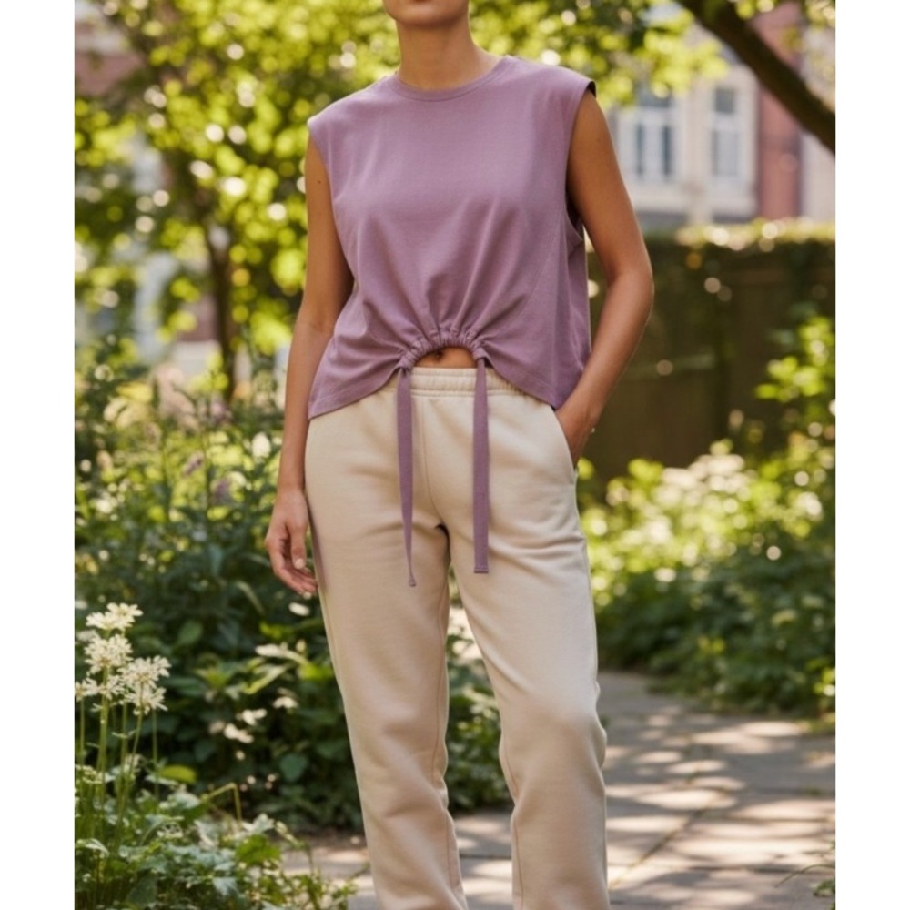 Free People Beach Cropped Tank Top XS Purple‎